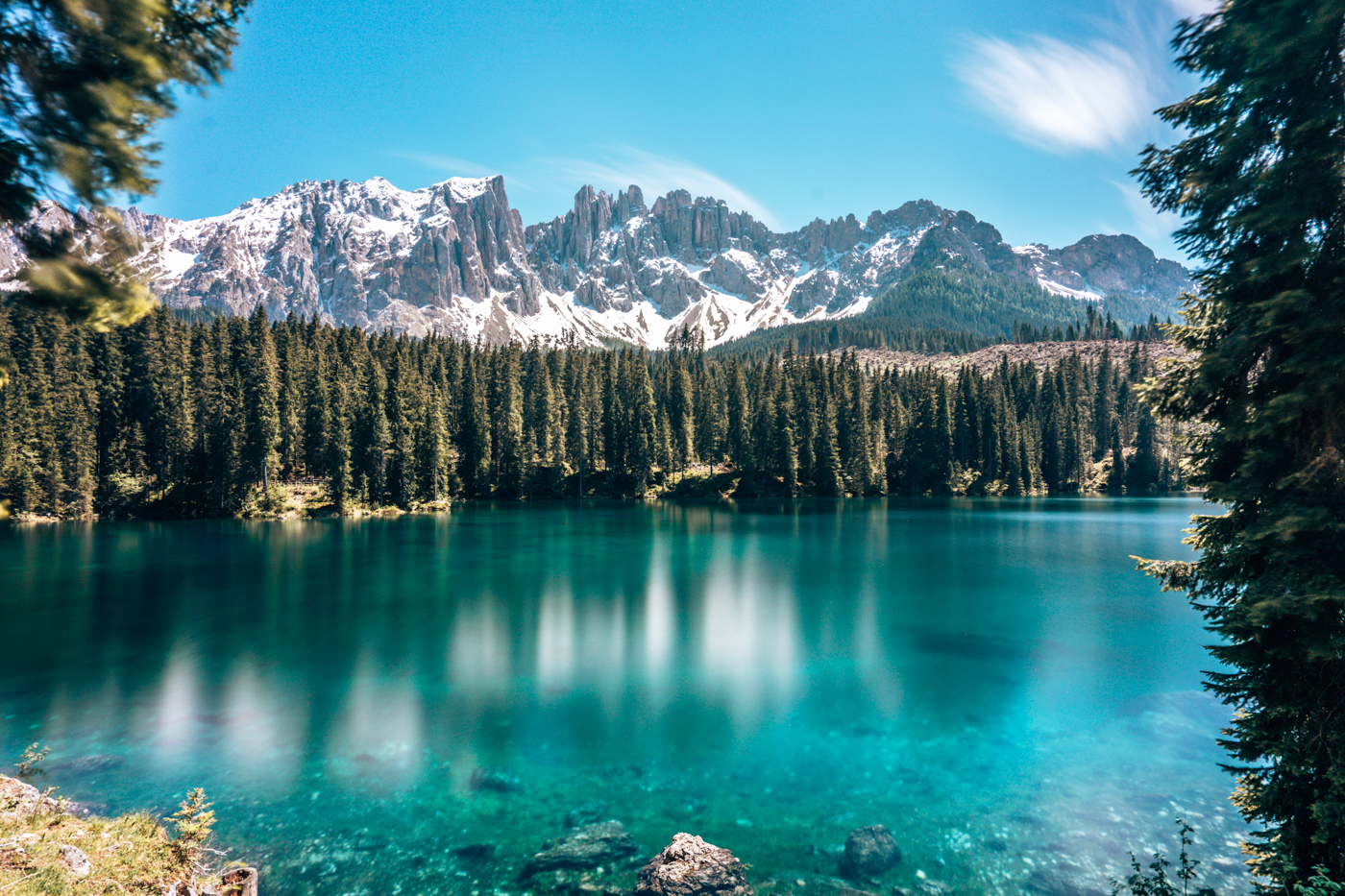 Juwel in Südtirol: Der Karersee