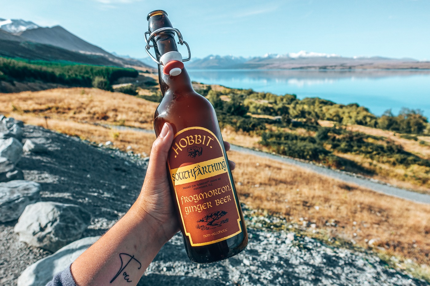Ginger Beer aus Hobbiton am Lake Pukaki